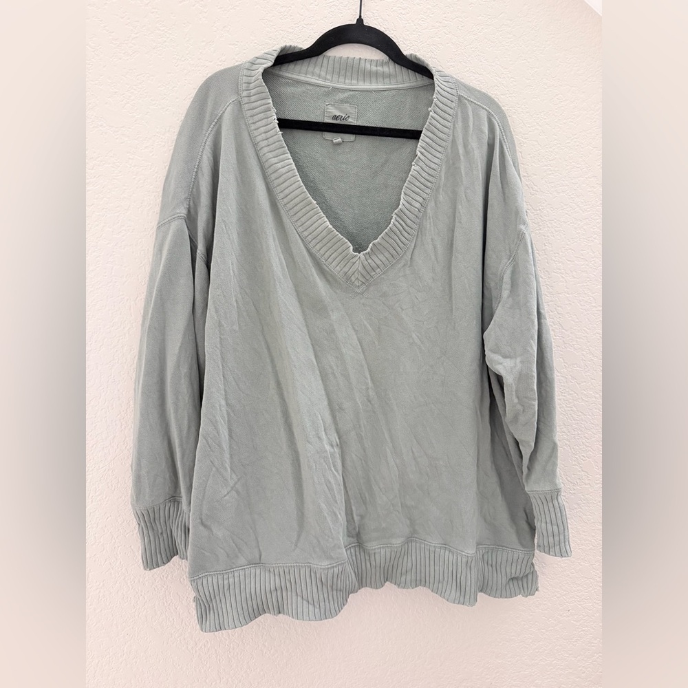 Aerie oversized ribbed knit sweater